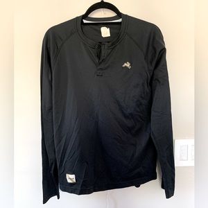 Tracksmith Men’s Fells Henley Black Size Medium